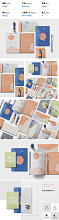 1401267 3 Notebook Mockups 圈装笔记本文具品牌应用样机展示效果