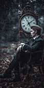 don't cry for lost time for the future is a blank page waiting for you to write it, vivid, rich colors, dark surreal artistic photography