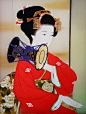 日本艺妓 和风 插画 手绘 为谁谁为谁