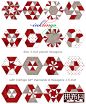 六边形里的钻石排列-拼布网