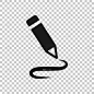 Pencil notepad icon in transparent style. Document