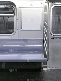 交通工具内部,地铁,城市生活,纽约,空的,汽车部件,纽约大都会运输署,直的,无人迹