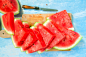Sweet watermelon fruit slices, top view by Igor Stevanovic on 500px