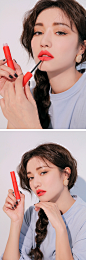 3CE VELVET LIP TINT #SAVE ME人气商品，正在按购买顺序进行配送！请耐心等待哦！ : 밝게 터지는 스포트라이트!  상큼한 브라이트 피치 컬러와  오늘도 기분 좋은 하루 보내세요.