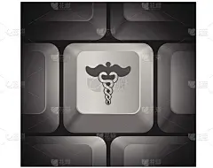 电脑键盘上的Caduceus图标