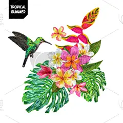 夏天,鸡尾酒,蜂鸟,式样,纺织品,干酪藤,壁纸,植物群,花,问候