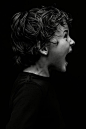 Scream blackandwhite photography portrait kids