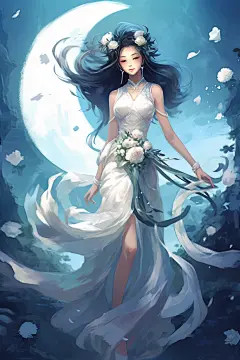 舞女壁画中国风敦煌国风女孩人物插画