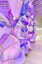 SOFTlab animates one state street lobby with kaleidoscopic wall structure