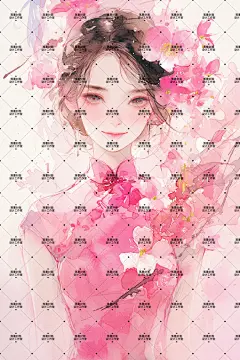 AI版权图古风女335