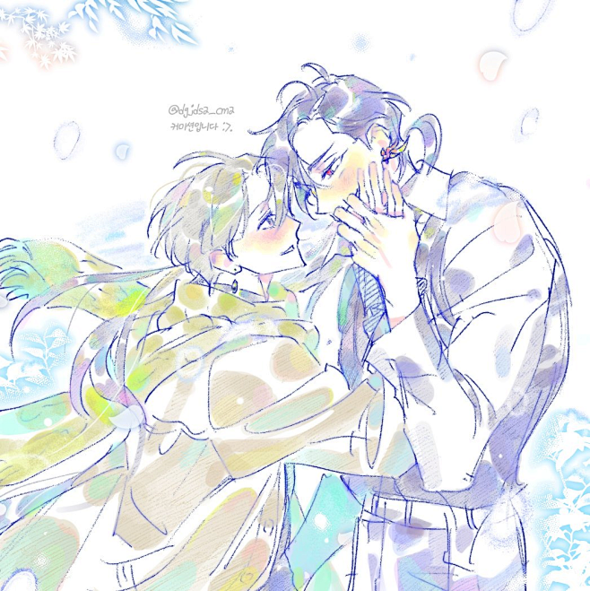 与你共度美好时光 双人人模#参考#绘画#情侣 #双人#模板#cp 版权归作者所有，侵删