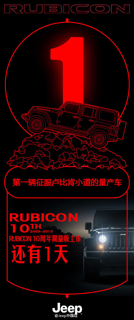 RUBICON 10周年限量版上市倒计时...