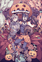 JOJO的奇妙冒险 同人图 插画 壁纸 | Halloween | 半次元-第一中文COS绘画小说社区