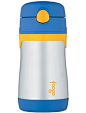 Thermos FOOGO Phases Stainless Steel Straw Bottle, Blue/Yellow, 10 Ounce