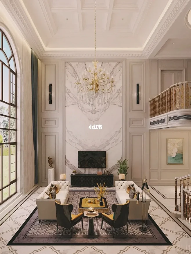 成都别墅设计法式轻奢别墅的高级奢华感-花瓣网