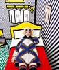 超模Jessica Stam全新大片，以时尚态度诠释流行艺术