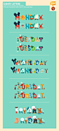 :::Disney Letters::: : For Disney Side Week promotion I was commisioned by Nomadic Agency to design a series of Facebook & Twitter covers, one for each day, from Monday to Friday. Each day was made of letters based on iconic Disney characters & at