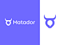 Matador logo design | Chat platform branding brands brand logos negative bull speak chat bubble icon mark vadim carazan space box customer conversation