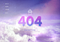 [模库]梦幻蓝紫色云层背景  英文标题  渐变404网页设计_UI素材_Web界面