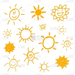 矢量抽象太阳