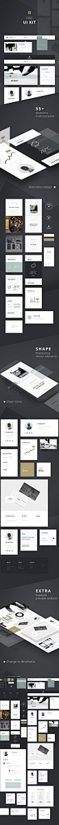 55+ Elements FREE UI KIT | Clean white [DOWNLOAD] : 55+ Free elements UI KIT For personal and commercial use