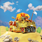 Desert Tank, Max Fröjd : Cycles and some explorations of features in blender.