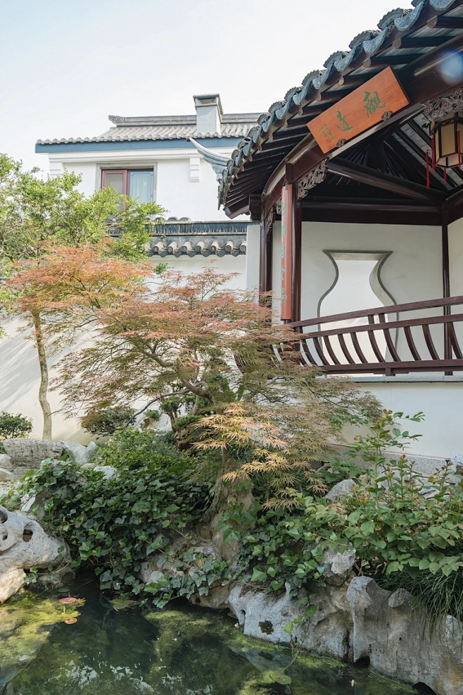 苏州园林设计公司_景观、庭院、花园、别墅庭院设计_园林效果图片_苏州融景景观营造有限公司_公司佳作：木渎桃花源中式设计-花瓣网