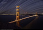 Stars Over San Francisco And the Golden Gate Bridge - stock photo