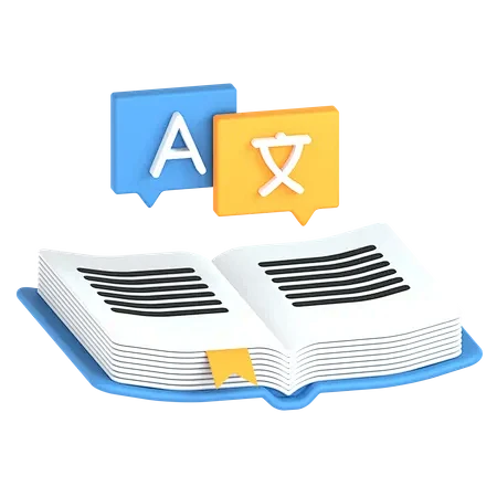 Dictionary 3D Icon-花瓣网