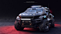 'armortruck' survival car concept combines the likeness of the cybertruck with the batmobile