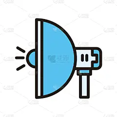 分离着色,白色背景,灯,图标,轮廓,白色,创造力,商务,概念,设计