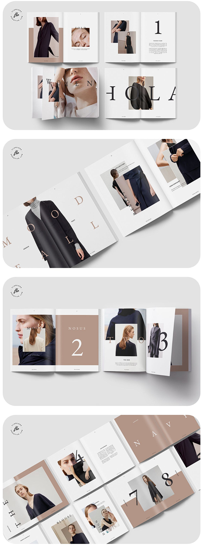 时尚的服饰品牌产品画册手册模板