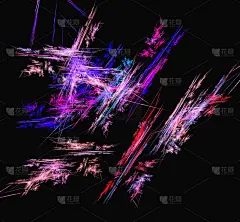 紫蓝线背景。幻想的分形结构。数字艺术。3 d渲染。计算机生成图像。