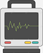卡通心电监护仪医疗仪器图标 免费下载 页面网页 平面电商 创意素材