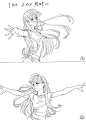 #绘画教程# 画师えびも的头发画法 ​​​​