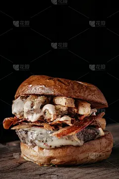 美食家的美味汉堡