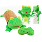 飘飘龙 青蛙叁件套 午睡枕头 遮光眼罩 洗浴手偶 创意家居 包邮