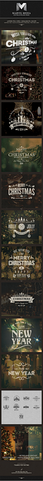 Christmas And New Year Labels on Behance