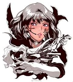 来自机甲少女时代
,
人物插画艺术家
,
Kwaksix
,
手绘色彩人物 ​​​​