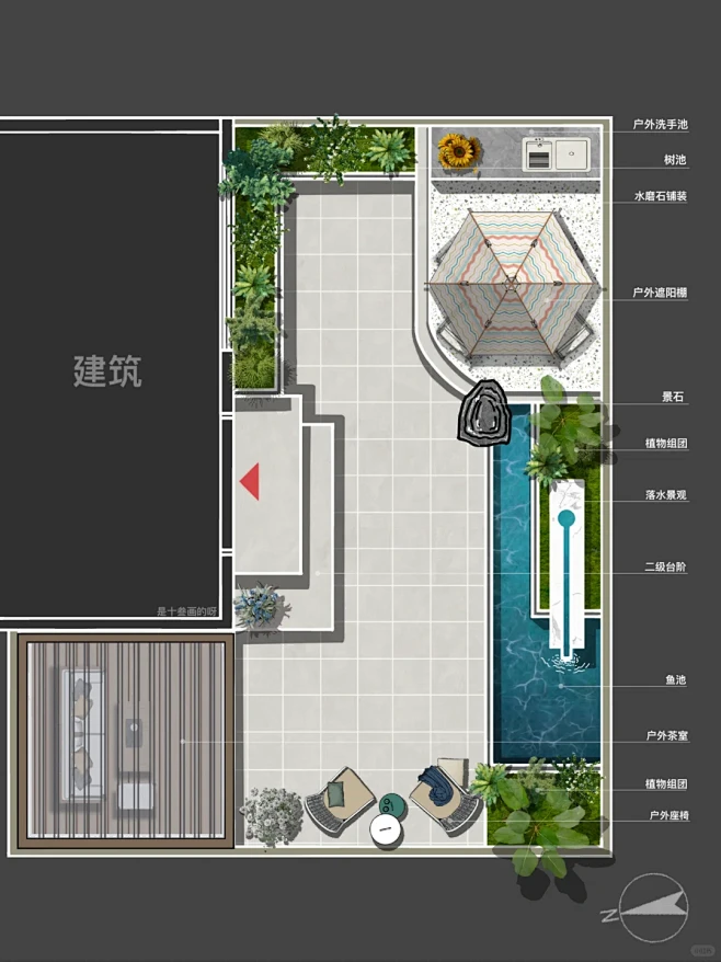 100张庭院平面设计分享——19.现代简约花园-花瓣网