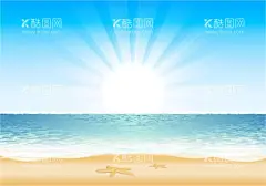 沙滩大海  - 源文件下载【酷图网】大海,蓝天,太阳,阳光,海滨,海边,蓝天大海,海岸,晴朗,蓝色,场景,背景,手绘,插画,卡通场景,卡通背景,海滩背景,沙滩,沙滩背景,夏日,夏天,大海背景,沙滩场景,自然场景,海边场景,清晨,早晨,矢量素材,矢量插画,海报背景,背景板,背景墙,背景插画,拍照背景,蓝色场景,沙滩海边,背景素材
