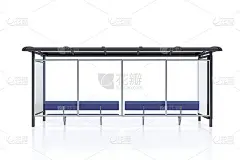 公共汽车站的空白广告牌