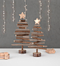创意3D木条圣诞树圣诞图形psd素材