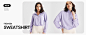 womens athletic crop sweatshirt