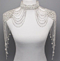 Bridal Couture Steampunk GLAMOUR Crystal Shoulder Neck Choker Body Necklace | eBay