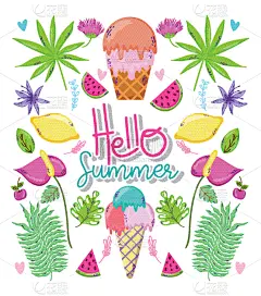 你好,夏天,动画片,华丽的,西瓜,壁纸,自然美,水果,问候,复古