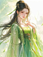 春风又绿江南岸｜古风绿衣女生插画头像｜A093_5_Maomao Ai铺子_来自小红书网页版
