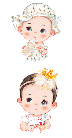com婴儿宝宝可爱手绘定制logo漫画q版头像卡通宠设计情侣照片q版定制