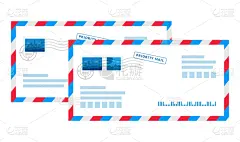 紧迫,信封,卡通,标签,邮件,贺卡,一个物体,背景分离,边框,信函