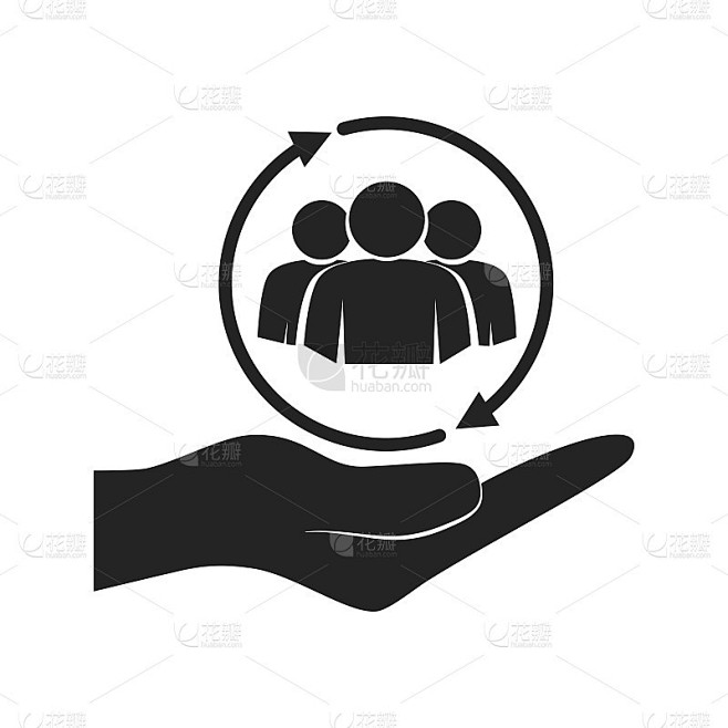 全客户关怀服务图标。矢量图